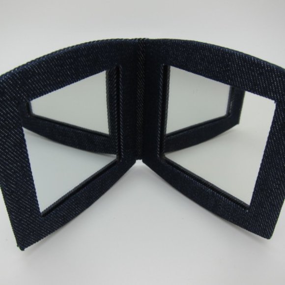 Women Handheld Mirror Purse Compact Portable Foldable 2x Magnification 2 Sided - Picture 4 of 6